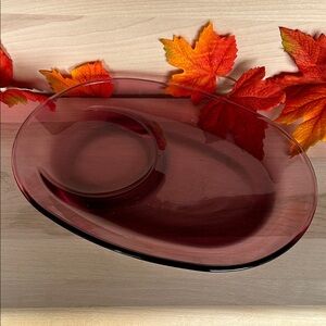 Elegant Corning Vision Ware H-811 Canneberge Glass Serving Platter